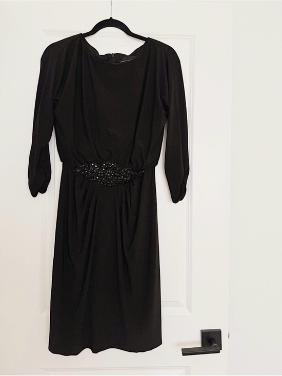 Alex Evenings Dresses & Skirts - Alex Evenings Nordstrom black jersey jewel waist detailing dress size 6